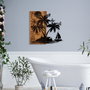Wallity Holiday Island Accesorio Decorativo de Pared de Madera y Metal Nogal y Negro